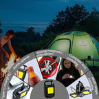 MAKDAK 4PC Cob Keychain Work Light EDC Rechargeable Foldable Keychain Flashlight,Bottle Opener,for Camping,Car Repair,Hiking,Repairing,Power Outrage,Pet Walking,Emergency
