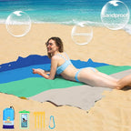 BYDOLL Beach Blanket 78''X81'' Waterproof Sandproof Suits1-4 Adults Oversized Lightweight Large Blanket Picnic Mat for Beach Sand Free Travel Camping Hiking Picnic
