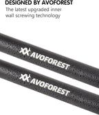 Tarp Poles Heavy Duty Adjustable, AVOFOREST Aviation Aluminum 8.7FT Tent Poles Lengthen and Thicken with Protection Cap Awning Poles Set of 2 for Hiking