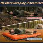 4 Inch Thick Camping Sleeping Pad with Internal Straps - R Value 4.0 for 4 Seasons, Lightweight Sleeping Mat for Hiking, Backpacking, Travel