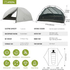 ATEPA Voyage 1-2 Person Backpacking Tent, 4 Season Ultralight Camping Tent, 4000mm Waterproof Double Layer Cold Wearther Easy Set Up Tent for Family Camp Hiking Hunting Outdoor Mountaineering Travel