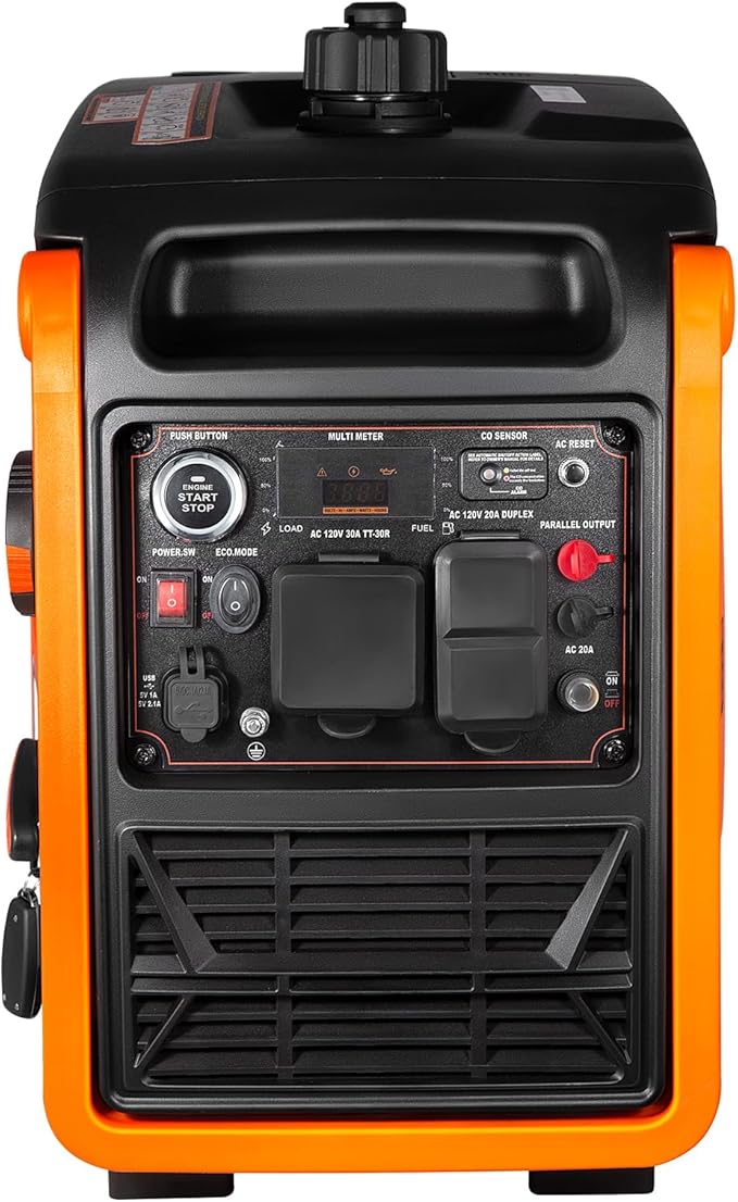 LIFAN 4800W Portable Inverter Generator with Remote Electric Start, Super Quiet Gas Powered Engine, 30A RV Ready Outlet & CO-Minder Sensor, EPA Compliant for Camping, Travel Trailers & Home Backup