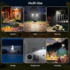 Clip On Solar Motion Lights Outdoor Waterproof, 800LM, 70 LED, 3 Color Temperature, USB & Remote Control, 2 Pack Portable Solar Powered Light Outside for Gutters Fence Garage Camping