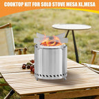 Fire Pit Cooking Frame for Solo Stove Mesa XL,Mesa – Transform Your Tabletop Fire Pit into Camping Cook Stove with This Accessory.Replacement for Titan,Campfire Cooking Ring (for MESA XL or Campfire)