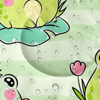 AILONEN Cute Frog Green Camping Sleeping Bag,Lightweight & Waterproof,3 Season Warm & Cool Weather,Travel Portable Compression with Compact Carrying Bag for Kids Girls Adults