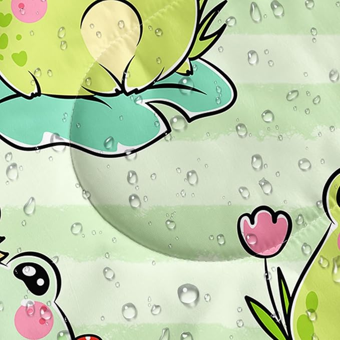 AILONEN Cute Frog Green Camping Sleeping Bag,Lightweight & Waterproof,3 Season Warm & Cool Weather,Travel Portable Compression with Compact Carrying Bag for Kids Girls Adults