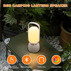 JackonLux Camping Lantern with Speaker, Portable Rechargeable Outdoor Lantern, 11 Mode RGB Color Dimmable LED Night Light for Camping, Home, Party and Hiking (1, White)