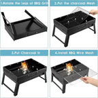 Uten Charcoal Grill, BBQ Grill Folding Portable Lightweight smoker Grill