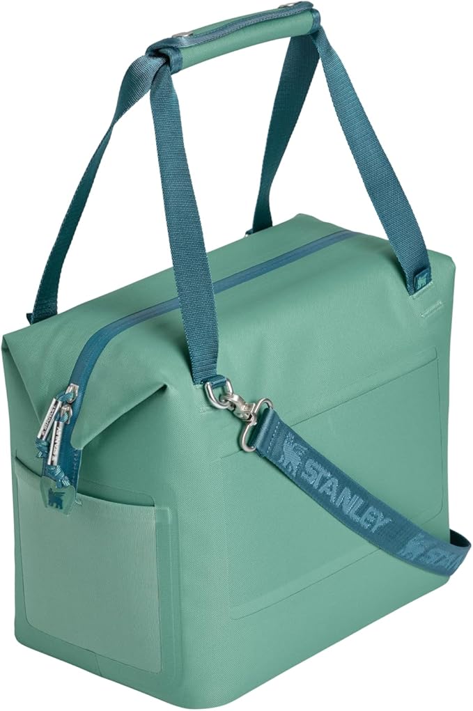 Stanley All Day Julienne Midi Soft Cooler Bag and Lunch Box 12 Quarts | 20 Can Cooler with Handles and Strap | Stays Cold for Hours | Insulated Travel Bag with Zipper | BPA-Free | Spring Green