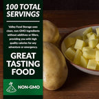 Valley Food Storage Freeze Dried Diced Potatoes | 10-Bag Bucket, 64 oz | Premium Emergency Food Supply | Non-GMO Survival Food, 25 Year Shelf Life | Prepper Supplies, Camping Food & Off-Grid Living | Packaged in USA