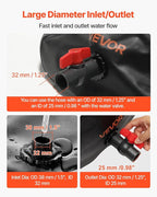 VEVOR Water Storage Bladder, 29.85 Gallon (113L) Water Storage Container Tank, 1000D PVC Thickened Soft Bag Bladder, Collapsible Portable for Garden Irrigation, Camping, RVs, Emergency Use - Black
