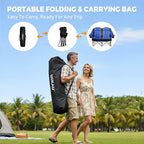 Oversized USLCamping Chair - 2 Person Portable Folding Outdoor Loveseat Heavy Duty Lawn Chairs for Adults with Padded Cushion & Dual Cup Holders, Supports 660LBS for Camping，Sports，Picnic