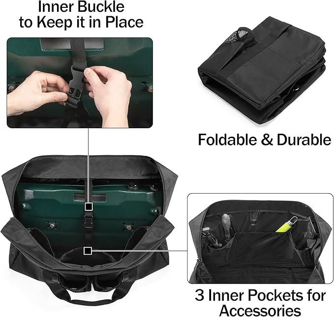 samdew Camp Stove Carry Case, Camping Stove Storage Bag Compatible with Coleman 2-Burner Gas Stove, Portable Carrying Cover Compatible with Camp Chef Everest Stove, with Grill Tools Pockets, Bag Only