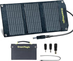 Greenmagic 40 Watt Portable Solar Panel with USB-A USB-C DC Output Foldable Solar Panel Charger Waterproof Fast Charging for Power Battery Power Station Smart Watches Phones Tablets Laptops etc
