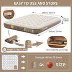 Naturehike Compact King Size Air Mattress with Built-in USB Rechargeable Pump, 992 lbs Max Support Inflatable Mattresses, Blow up Mattress Air Bed for Home, Camping, Guests, Travel