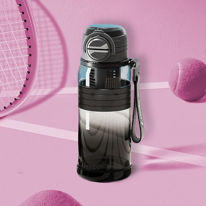 Fitness Water Bottle, 800ml Drinking Straw Cup, Beverage Container with Tea Filter, Portable Hydration Tool Category, Home Running Hiking for Camping Outdoor Travel School Cycling Indoor Use