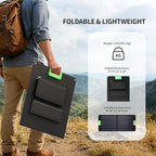 100W Portable Solar Panel for Power Station Generator, 20V Foldable Solar Cell Solar Charger with High-Efficiency Battery Charger for Outdoor Camping Van RV Trip
