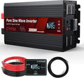 3000W Power Inverter 12V to 110V 120V AC Pure Sine Wave Inverter for RV Truck Camping,Outdoor Off-Grid Power Converter with LCD Display,Wired Controller,AC Outlets USB Ports(12V-3000Watt)