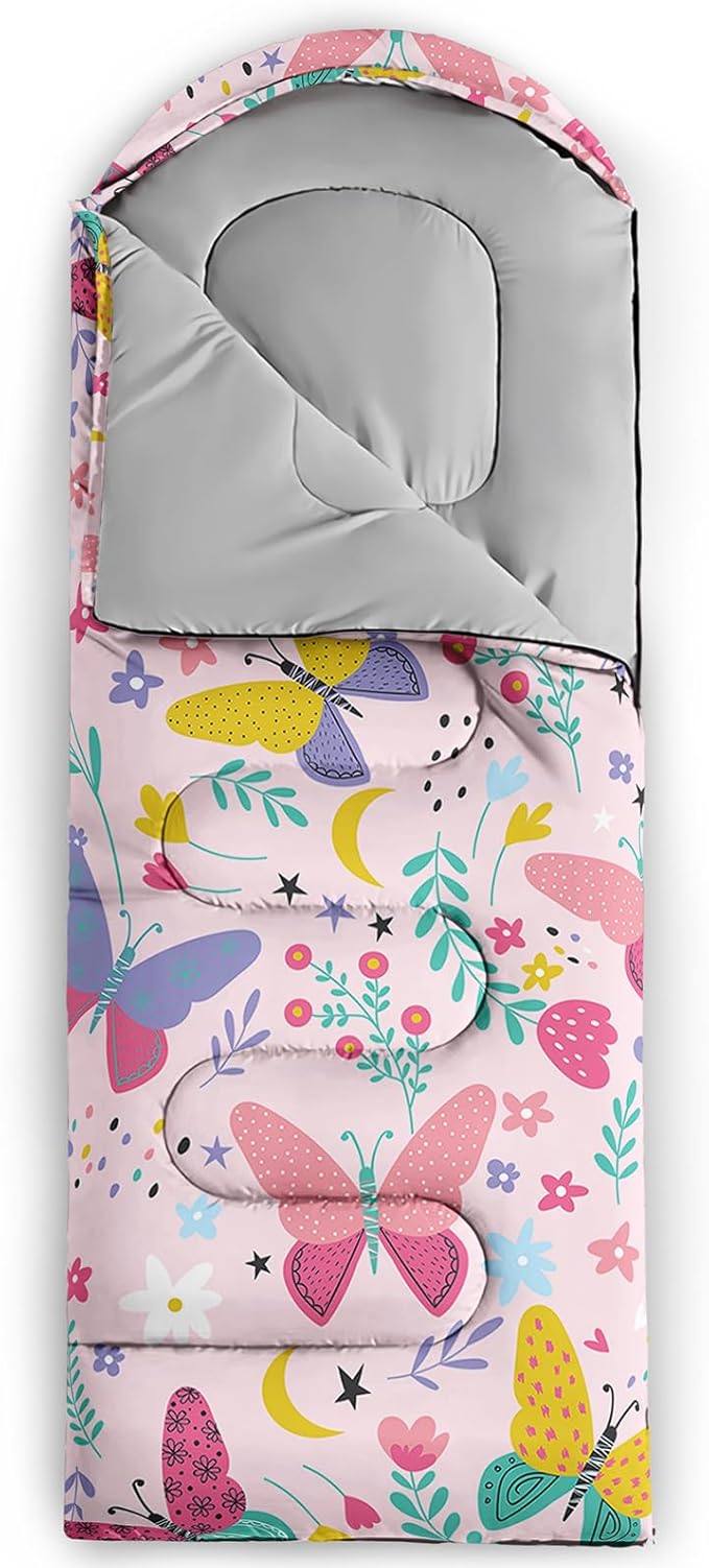 QOOMO Camping Sleeping Bags,3 Season Warm & Cool Weather,Lightweight,Waterproof Sleeping Bags for Adults & Kids Traveling,and Outdoors