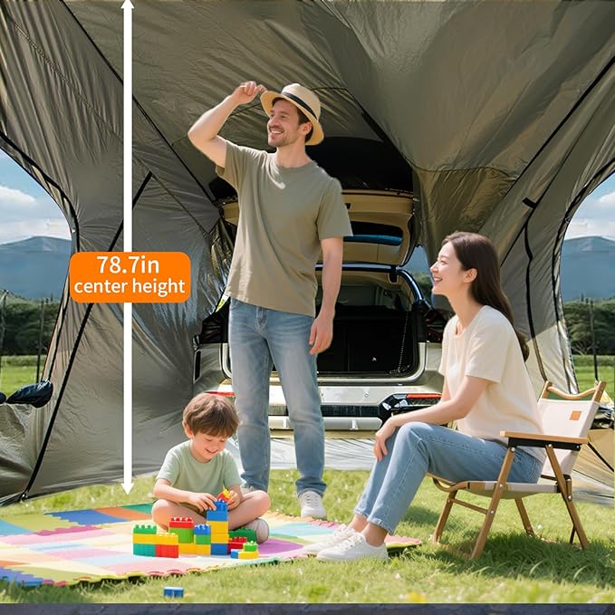 SUV Tents for Camping, Car Tents for Camping 4-6 People, SUV Tent Attachment Tailgate Tent