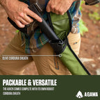 AGAWA ADK26 - Transforming Hatchet & Camping Axe - 2-in-1 Carbon Steel Log Splitter - Camping Gear for Hiking, Fishing, Hunting, Bushcraft, Survival Kit & Bug Out Bag