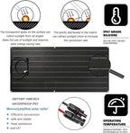 1600 Watt Solar Panel Kit, 4 × 400 Watt Flexible Solar Power Panel Photovoltaic Module with 40A Solar Charge Controller Monocrystalline Solar Panel for Camping Off Grid Battery Charging Boat