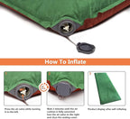 C·WILDYFIELD 4 INCH Thick Self Inflating Sleeping Pad with 9 R Value, Foam Camping Mattress, Ultra Thick Comfort Camping Mattress, Inflatable Foam Camping Pad, Portable Comfortable Sleeping Pad