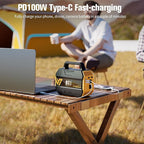 VTOMAN FlashSpeed 300 Portable Power Station with 110W Solar Panel, 230Wh LiFePO4 Battery Generator for Home Blackout, Emergency, Camping (2 Separate Packages)