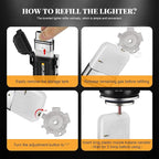 Torch Lighter, Double Jet Flame, Waterproof, Windproof, Refillable Butane Gas Lighters for Survival, Camping, Hiking, Grill