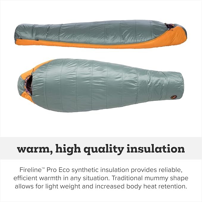 Big Agnes Anthracite - Backpacking Sleeping Bag, 3 Season, Lightweight, Compact