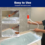 Godwolf Bathtub Drinking Water Bladder, Emergency Water Storage Bladder 100 Gallon, Food-Grade Tub Water Storage Bag BPA Free, Disaster and Hurricane Survival
