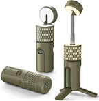 Camping Light Telescopic, IPX54 Waterproof, Collapsible, Adjustable Camping Lantern for Emergency, Hiking, Camping Essentials, Telescopic Flashlight (Military Green)