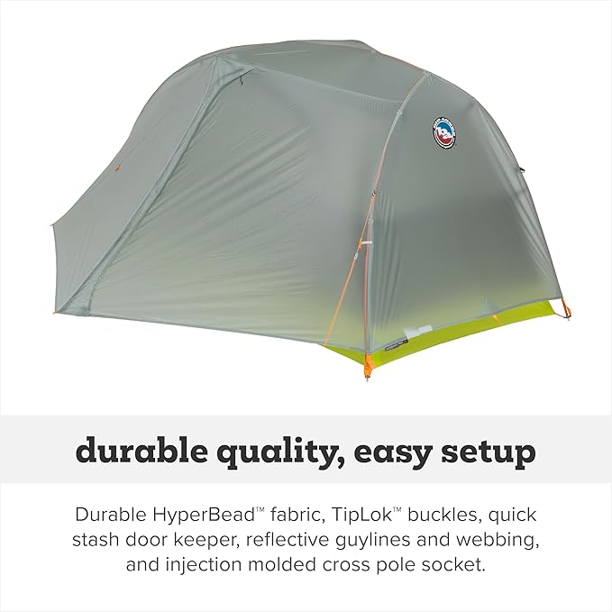 Big Agnes Tiger Wall UL - Ultralight Backpacking Tent, 3-Season Semi-Freestanding Side-Entry Shelter for Camping & Backpacking -1, 2, & 3 Person