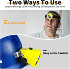 Rechargeable LED Mining Headlamp for Hard Hat Helmet, Explosion-Proof Waterproof Miner Headlight with Clip, Coal Mining Flashlight for Hunting, Fishing, Camping, Construction, Caving, Repair