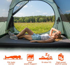 Self Inflating Sleeping Pad,Memory Foam Camping Mattress w/Detachable Electric Pump,4 - Inch Thick Memory Foam for Ultimate Comfort, for Indoor,Outdoor,Road Trip,4 - Season Use,Gray