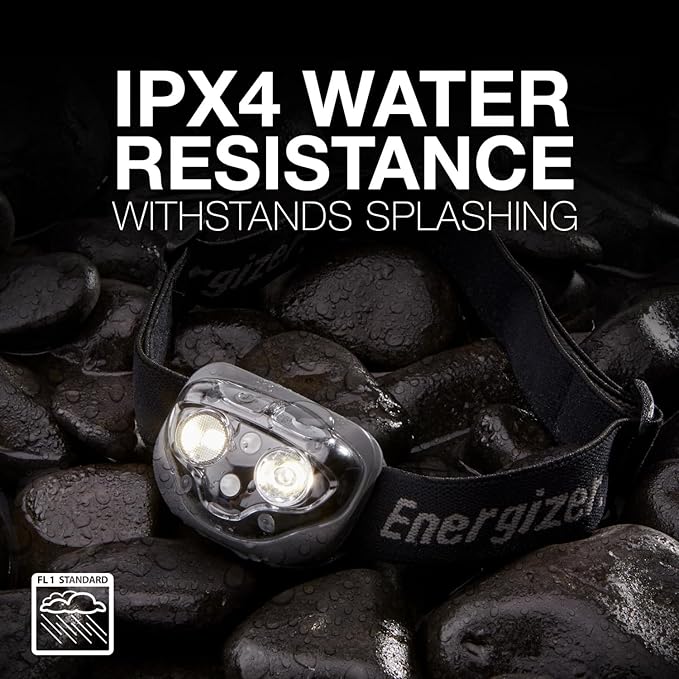 Energizer PRO-360 LED Headlamp, IPX4 Water Resistant Headlamps, High-Performance Head Light for Outdoors, Camping, Running, Storm, Survival LED Light for Emergencies (Batteries Included)