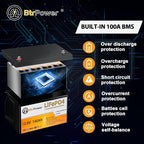 12V 140AH Lithium Battery,5000+ Deep Cycle LiFePO4 Battery with Built-in 100A BMS fit for Home Storage,Trolling Motor,RV,Off-Grid System,Solar Power System,Marine