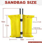 ABCCANOPY Canopy Weights 120 LBS Tent Sand Bags,4-Pack Yellow (Without Sand)