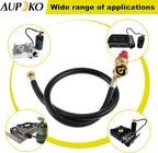 Aupoko Dual Fuel Camp Stove Replacement Hose, Portable Propane Stove Replacement 27.5 Inch Hose Convert to 1LB Disposal Bottle, M16 x 1.5 Propane Regulator Hose for Portable Stove