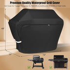 QuliMetal Grill Cover for Traeger Timberline XL TBB01RLG, Ironwood XL TFB93RLG Wood Pellet Grills - Heavy Duty Waterproof Fade Resistant Full-Length Grill Cover for Traeger Cover BAC639 BAC647