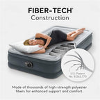 Intex Comfort Deluxe Dura-Beam Plush Pillow Top Inflatable Lightweight Airbed Mattress with Built-in Pump and Carrying Case, Twin (3 Pack)