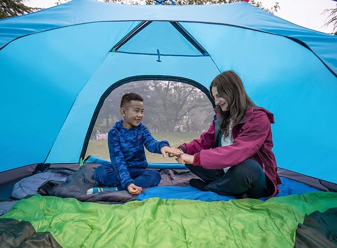 KAZOO 2／4 Person Camping Tent Outdoor Waterproof Family Large Tents 2/4 People Easy Setup Tent with Porch Double Layer | Outdoor, Waterproof, Family, Large, Tents, Easy Setup