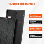 RICH SOLAR 100 Watt 12 Volt 9BB Cell Monocrystalline Solar Panel High Efficiency Solar Module Charge Battery for RV Trailer Camper Marine Off Grid All Black