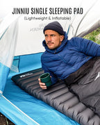 MOBI GARDEN Camping Sleeping Pad, Inflatable Sleeping Mat with Built-in Foot Pump, Compact Waterproof Camping Air Mattress for Backpacking, Hiking, Tent, Traveling