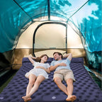 Inflatable Travel Mat with Built-in Pillow - Double Sleeping Pad, Compact Lightweight Gear for Camping Hiking Trekking Tent Backpacking Outdoor Adventures Rest Comfort Air Cushion
