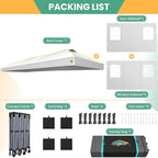 COBIZI 10x30 Pop Up Canopy Tent, Wedding Party Tent with 8 Sidewall One Push Setup Glow, 3 Adjustable Height Air Vent Waterproof UPF50+, Wheeled Bag, Sandbag, Stake, Rope for Commercial, Outdoor