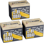 Power Queen 12V 100Ah LiFePO4 Battery, Bluetooth 12Volt RV Lithium Battery with Low-Temp Protection, Group 24 Deep Cycle Battery, Up to 15000 Cycles for Motorhome, Trailer, Camper Van, Marine, Solar