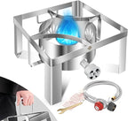 ARC Portable Stainless Steel Propane Burner,55,000BTU Camping Stove Gas Burner for Outdoor Cooking,12.5(W) x6.5(H) All Welded Frame,Great for Camping,Turkey Fry,Crawfish Boil,Homebrewing