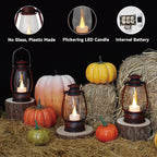 12Pcs Hand-Brushed Red Mini Lanterns for Vintage Christmas Table Decorations – 6Inch Small Candle Lanterns for Western Cowboy Camping Halloween Weddings Party Centerpiece & Hanging Ornaments