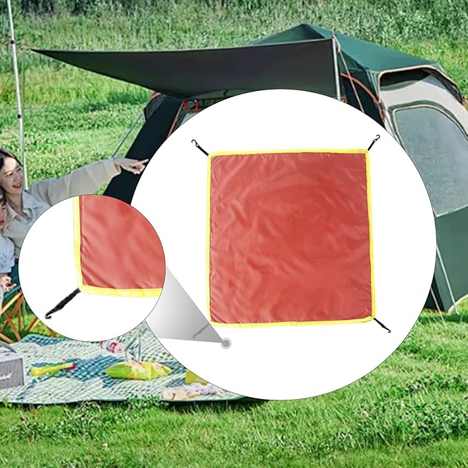 Tent Top Cover Rainfly 22 x 22 inch Lightweight Rainproof Tent Tarp Rain Fly for Outdoor Backpacking Camping Travel Hiking